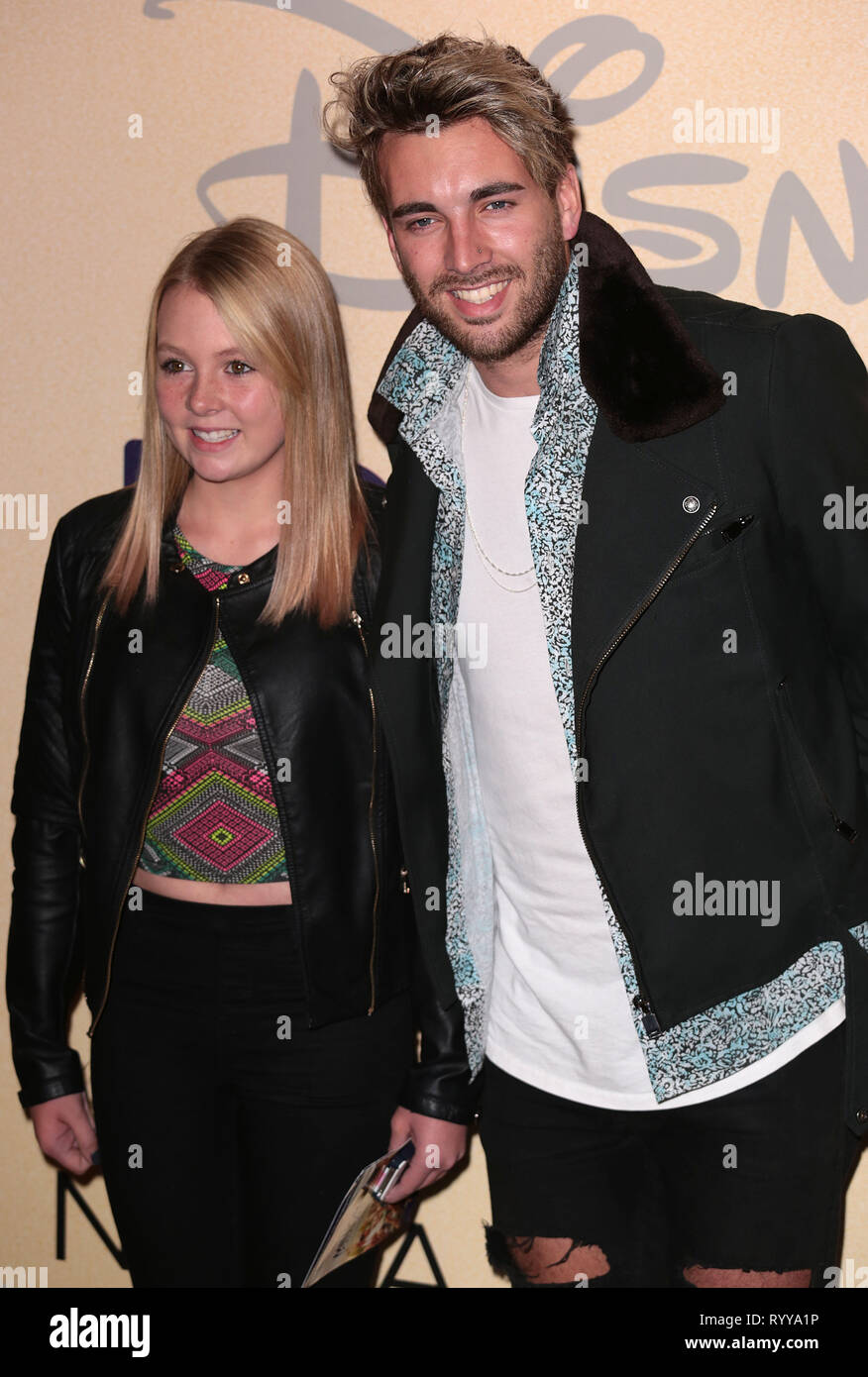 Apr 21, 2014 - London, England, UK-Millionen Dollar Arm Galavorstellung, May Fair Hotel Foto zeigt: Andy Samuels; Harriet Baker Stockfoto