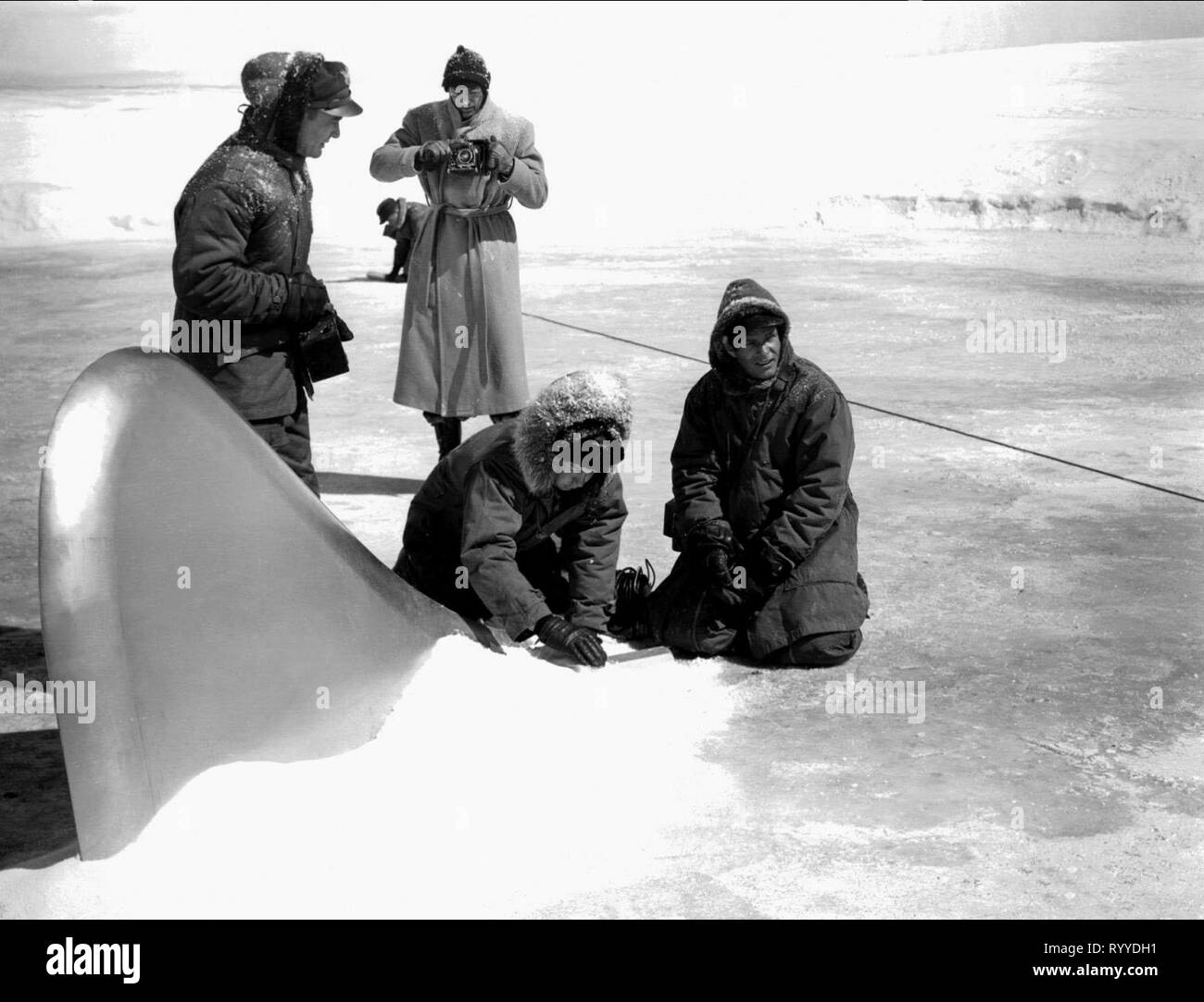 Eis am Nordpol Szene, das Ding aus einer anderen Welt, 1951 Stockfoto