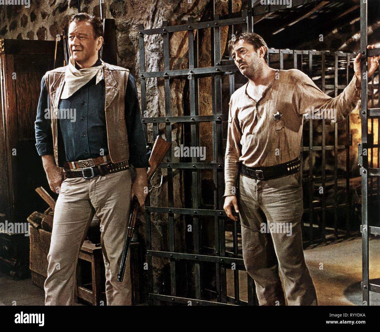 WAYNE, MITCHUM, EL DORADO, 1966 Stockfoto