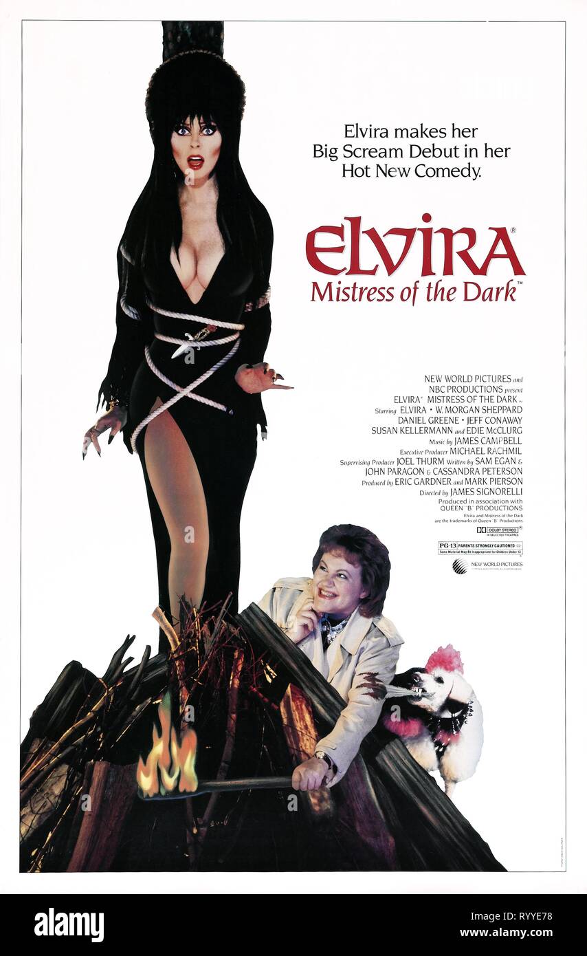 PETERSON, Poster, ELVIRA: MISTRESS OF THE DARK, 1988 Stockfoto