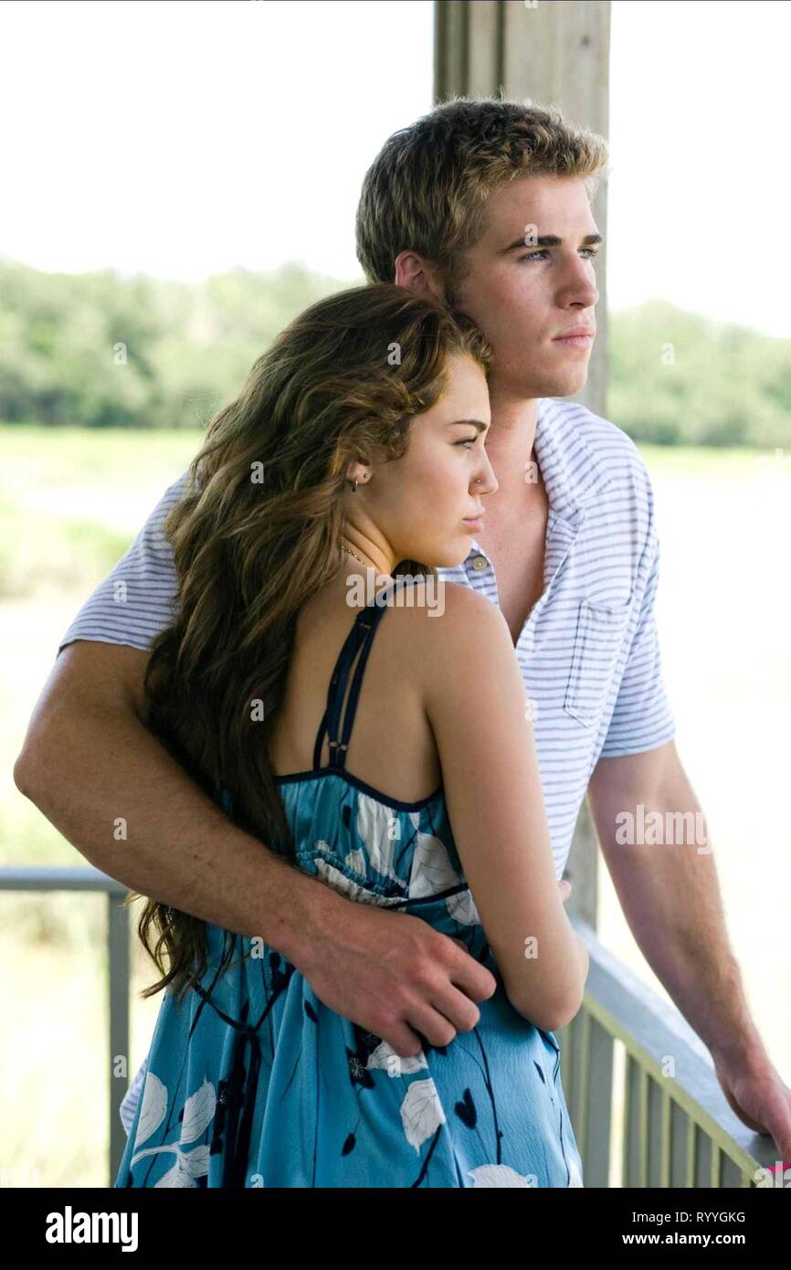 Miley Cyrus Liam Hemsworth Das Letzte Lied 2010 Stockfotografie Alamy