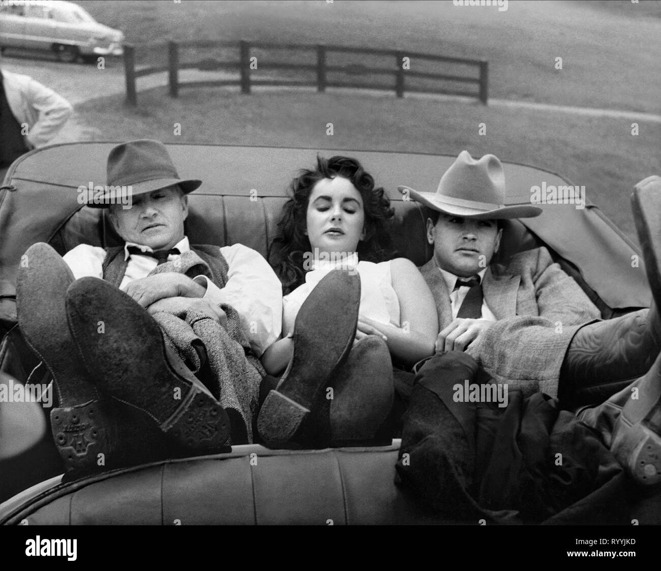 PAUL FIX, Elizabeth Taylor, Rock Hudson, Riese, 1956 Stockfoto