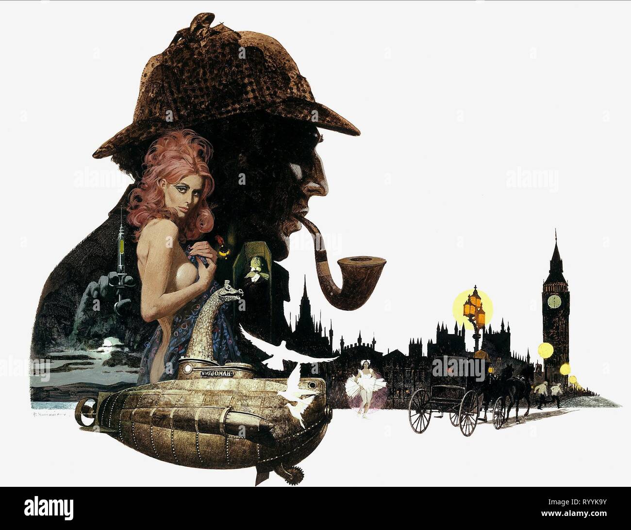 FILM ARTWORK, das Privatleben des Sherlock Holmes, 1970 Stockfoto
