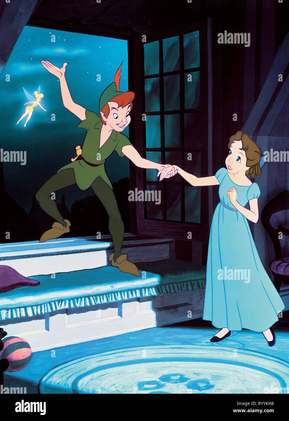 Tinkerbell, Peter Pan und Wendy, Peter Pan, 1953 Stockfoto