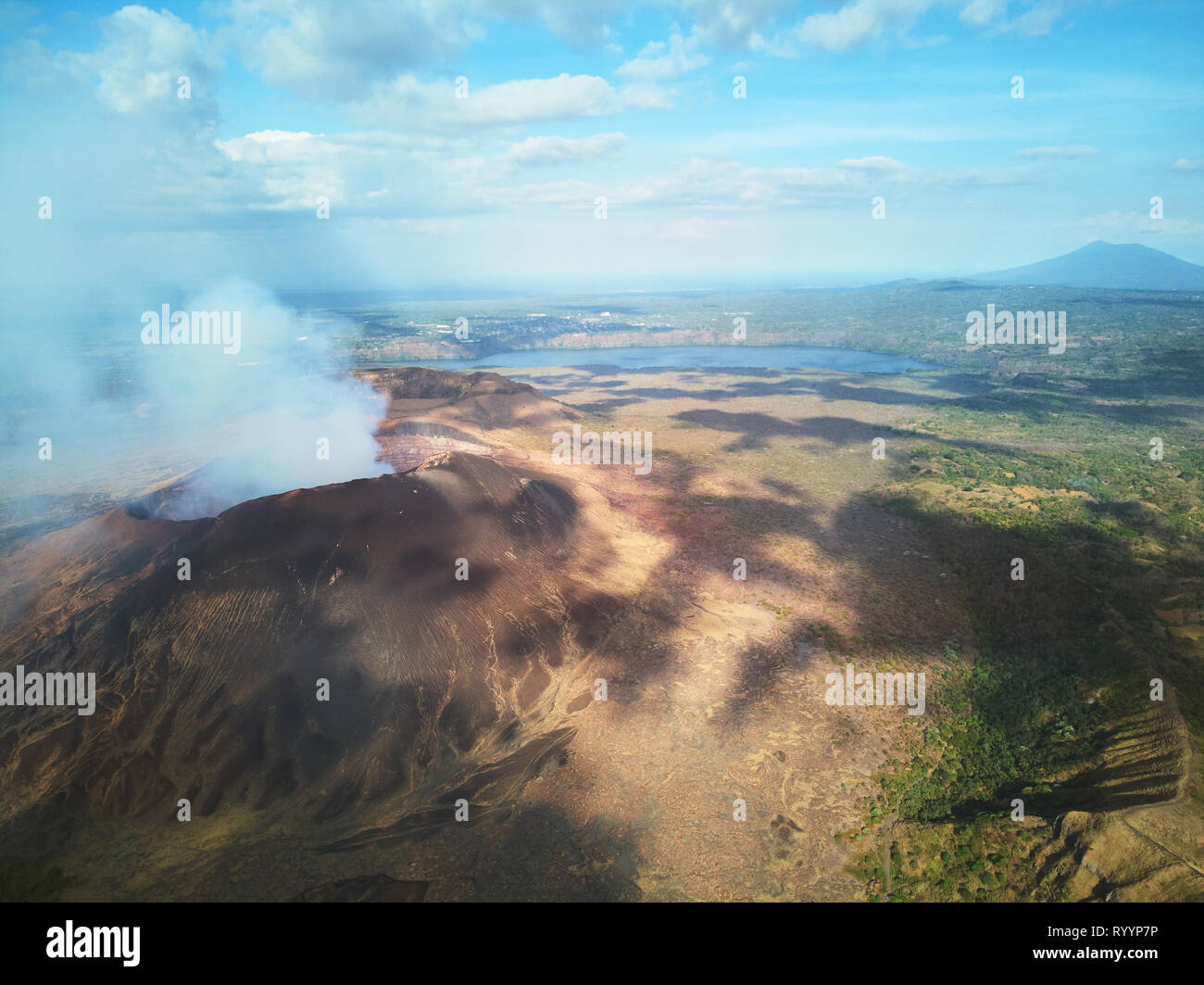 Vulkanische Landschaft Thema. Farbenfrohe Natur in Mittelamerika Stockfoto