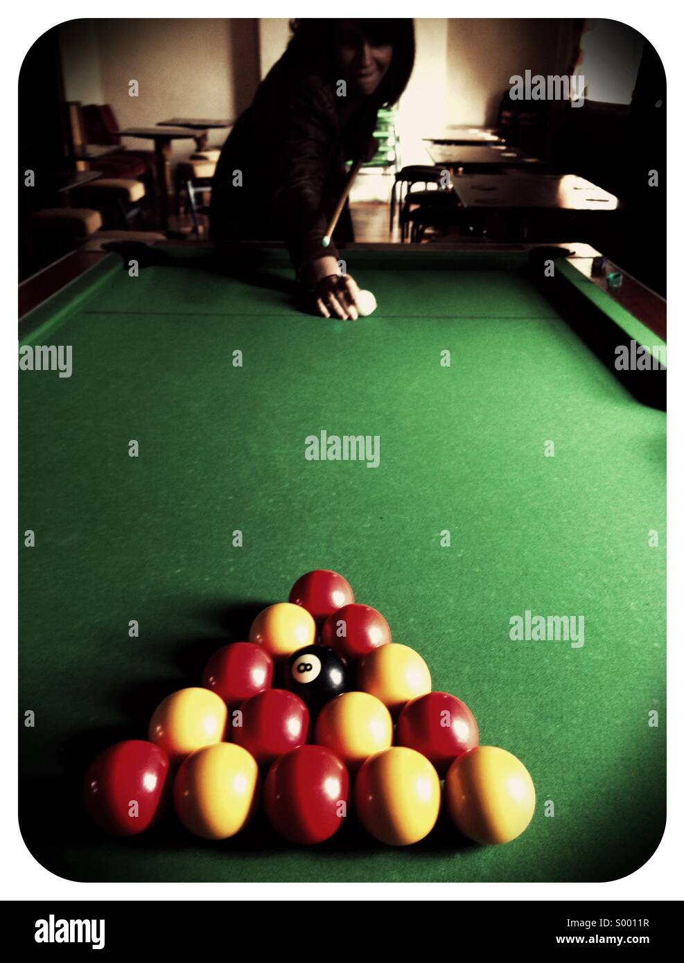 Pool spielen Stockfoto