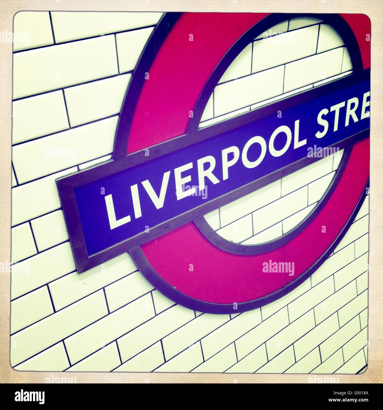 Londoner U-Bahn Stockfoto
