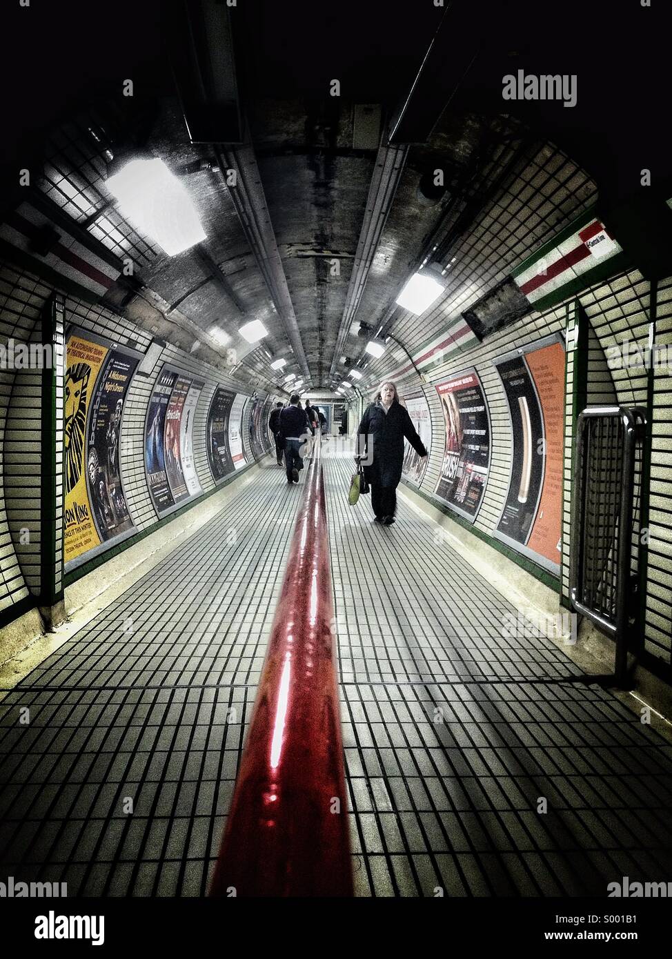 Pendler in London Underground Stockfoto