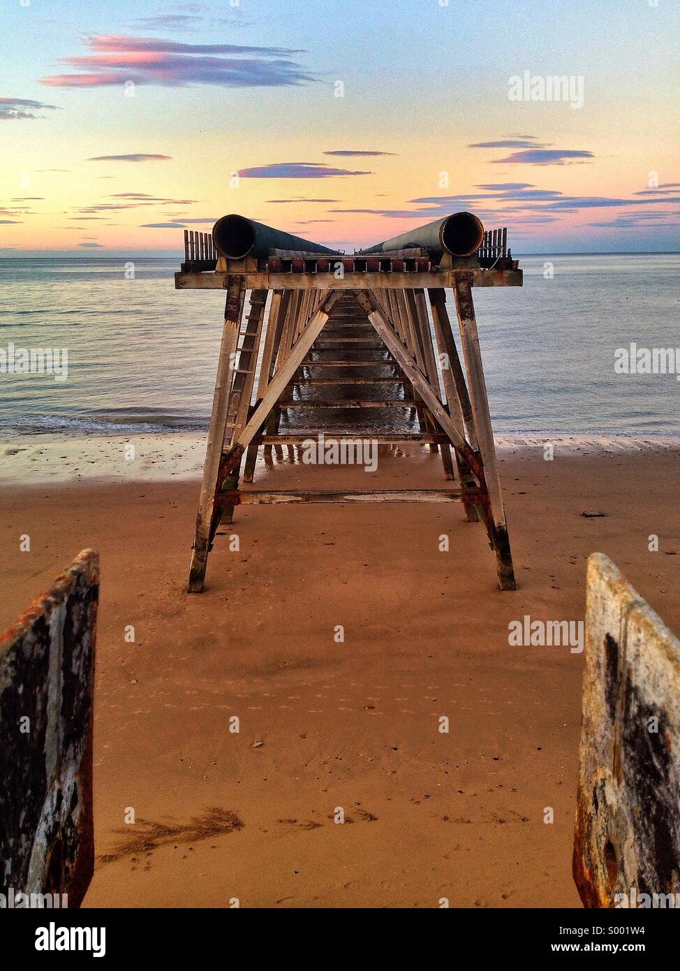 Steetly Pier, Hartlepool, uk. Stockfoto