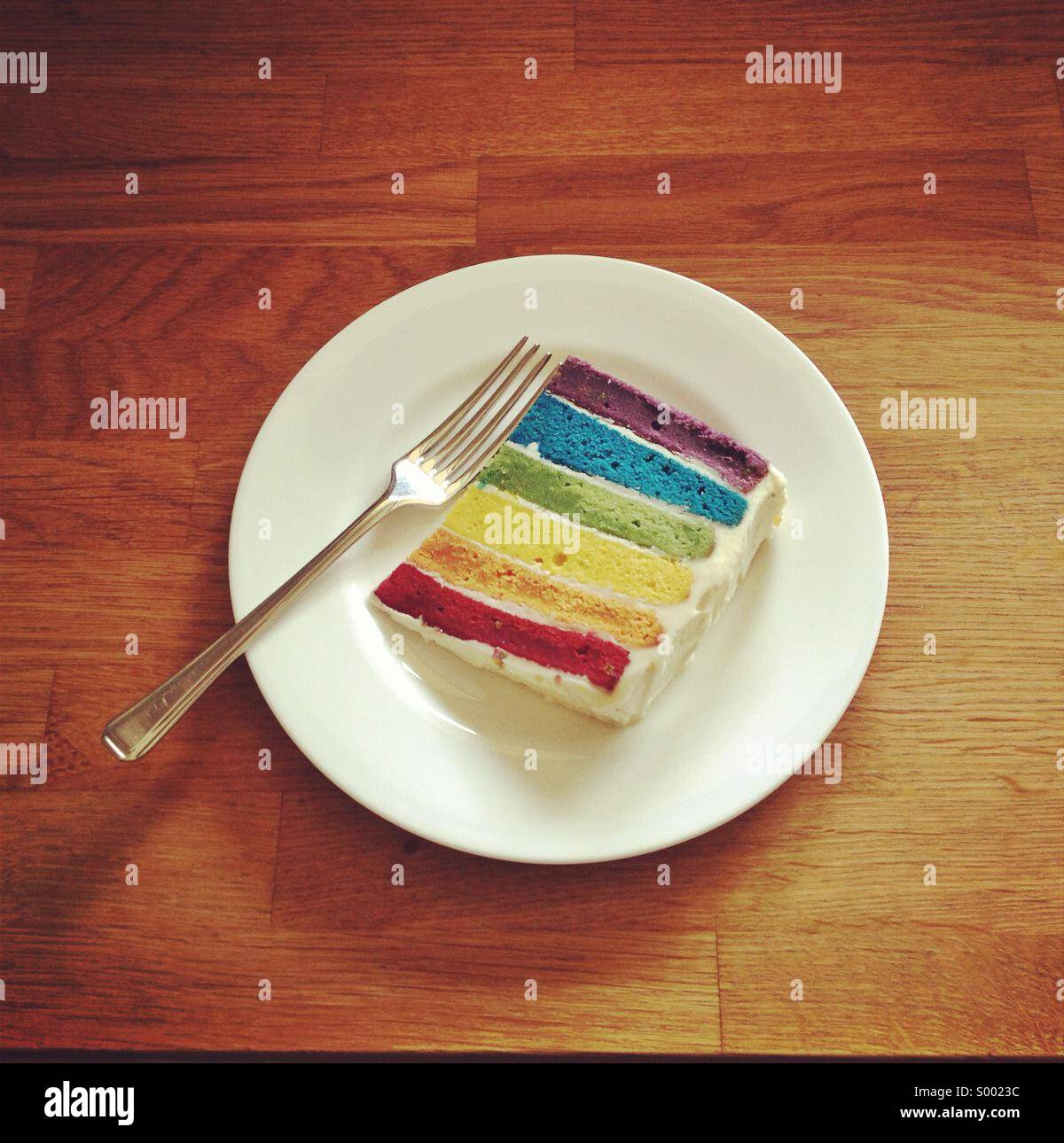 Regenbogen Kuchen Stockfoto