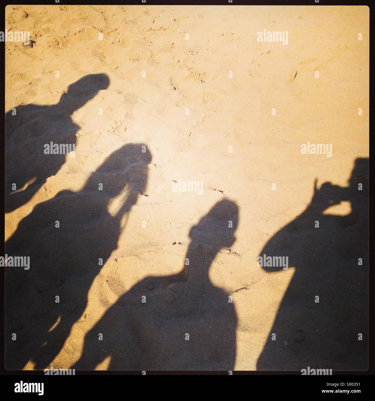 Schatten-Familie Stockfoto