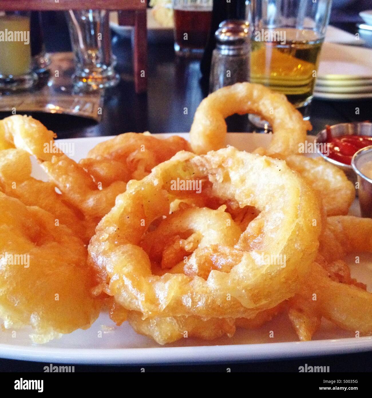Zwiebelringe Stockfoto