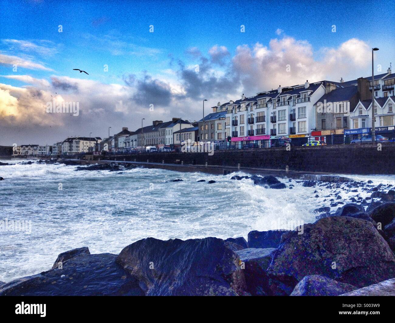 Portstewart Promenade, Grafschaft Londonderry. Nordirland. Stockfoto