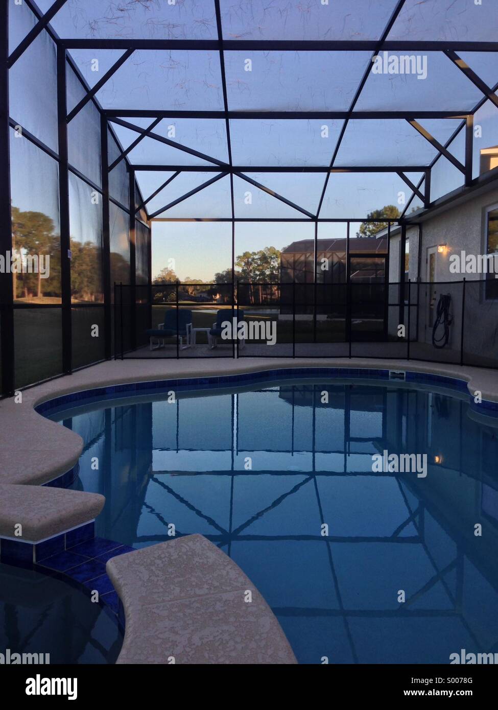 Florida-Wohn-Käfig-pool Stockfoto