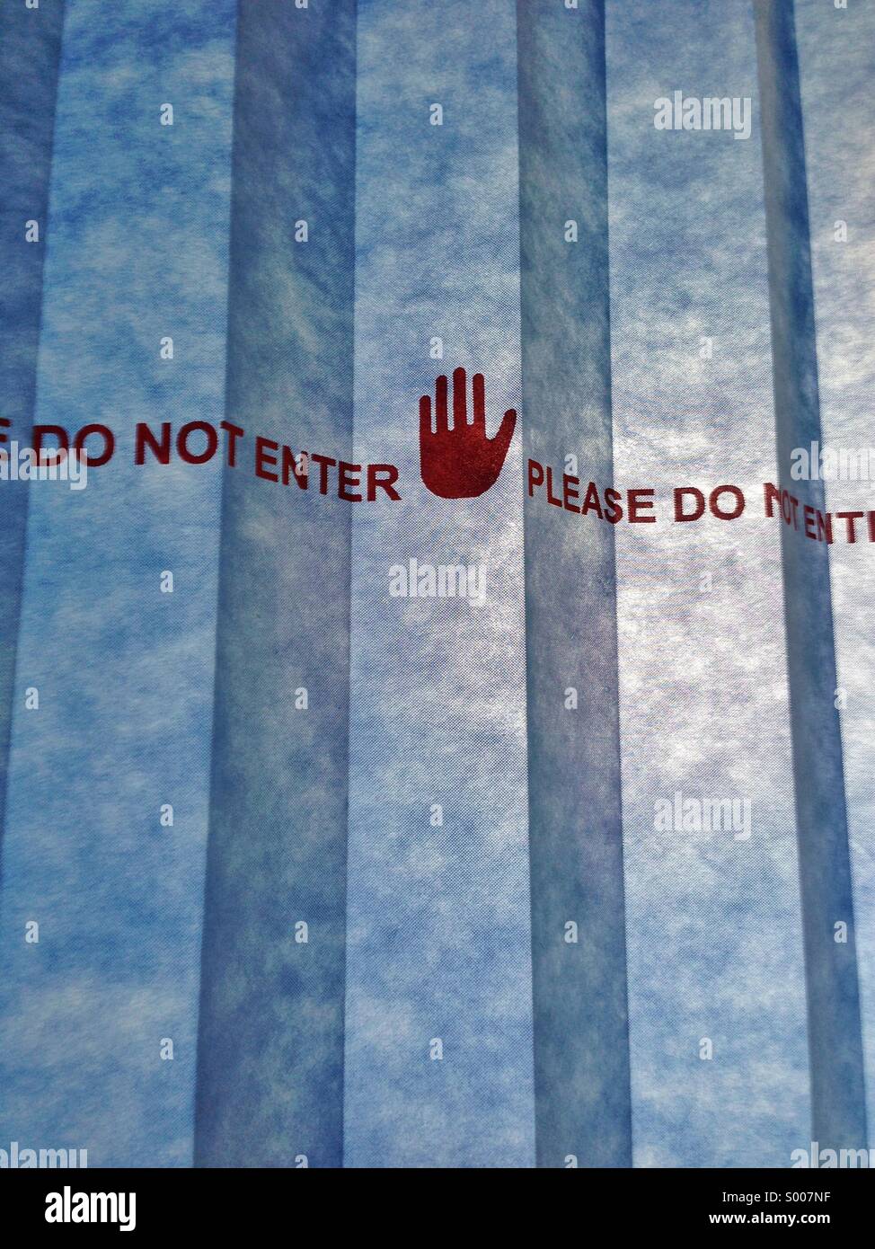 Infektionskrankheit Vorhang in einem Krankenhaus Stockfoto