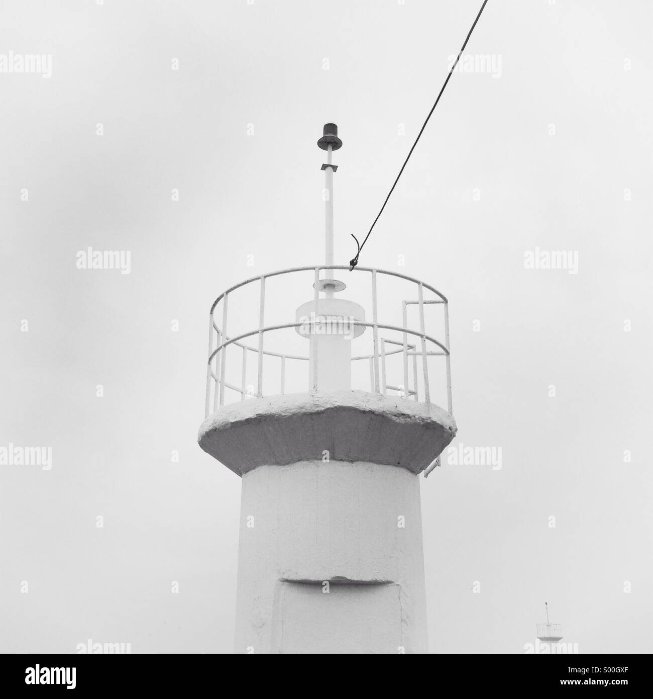 Leuchtturm im Skyline. - Smartphone-aufgenommenes Stockfoto