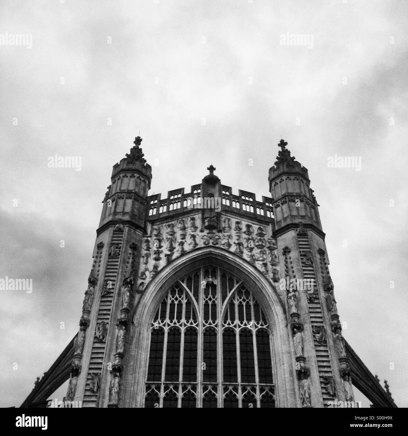 Bath Abbey. Somerset UK - Smartphone-aufgenommenes Stockfoto