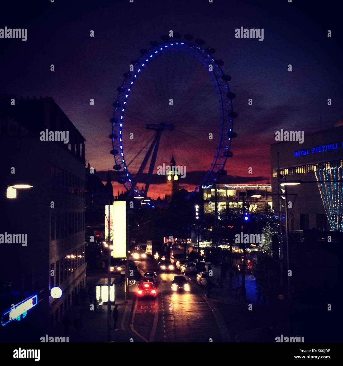 Sonnenuntergang in London Stockfoto