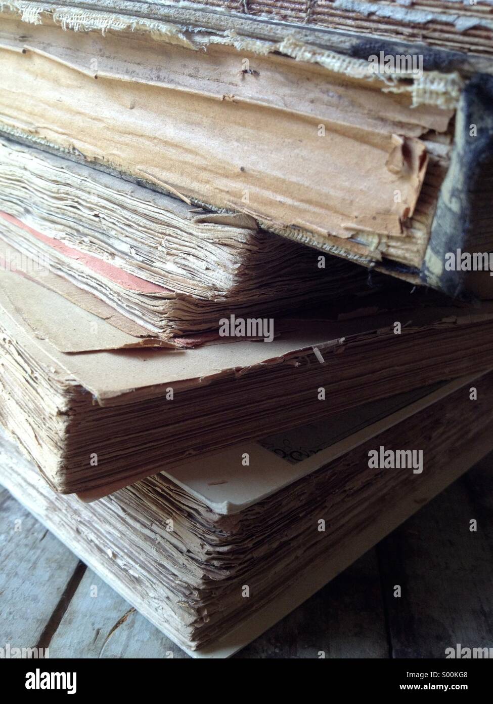 Seiten der alten Bücher Stockfoto