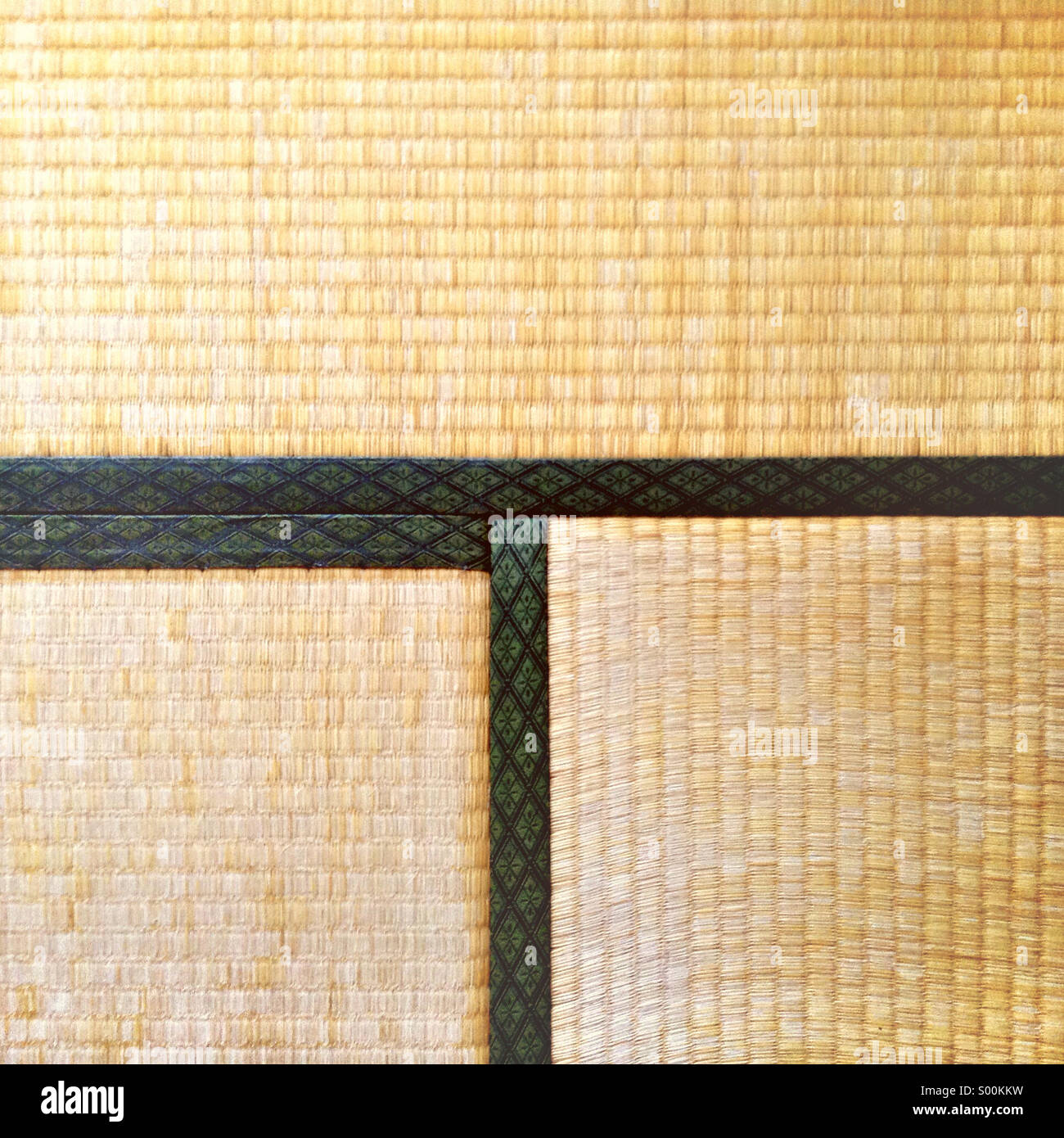 Japanisches Tatami (Stroh) Matte, gefunden in den meisten Häusern des Landes. Stockfoto