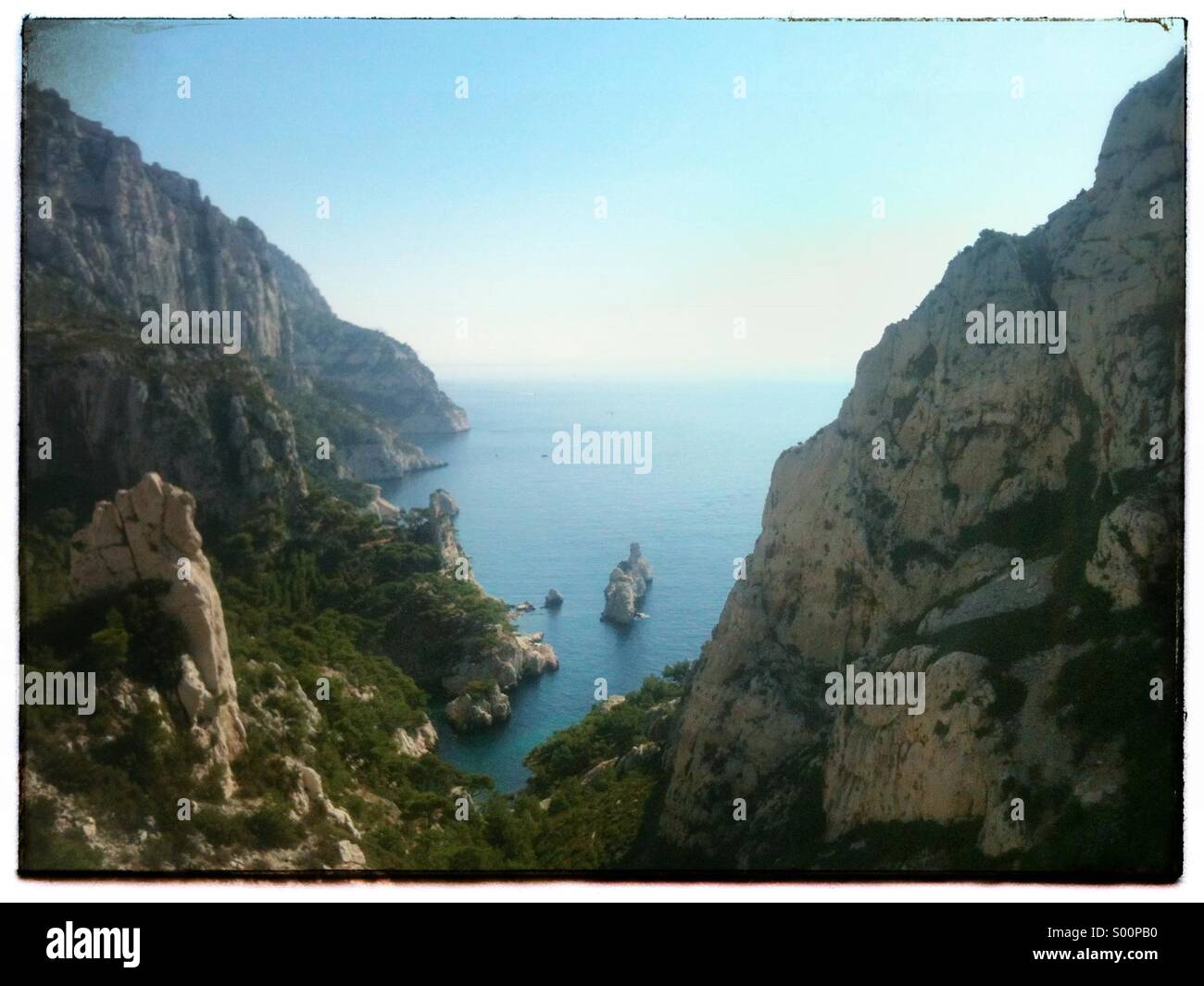 Calanque de Sugiton, Parc National des Calanques, Bouches-du-Rhône, Frankreich Stockfoto