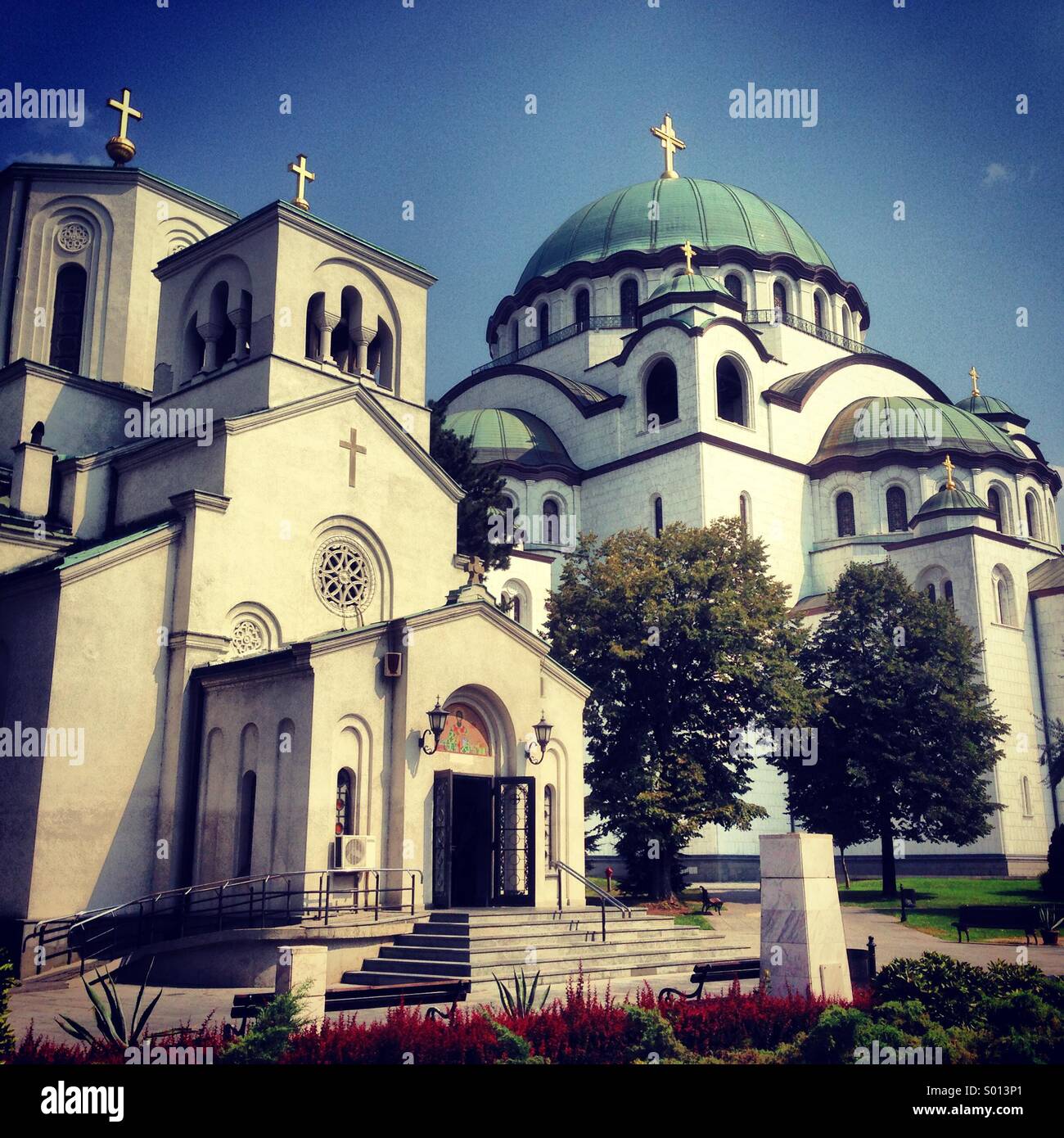 Die größte orthodoxe Kirche Sveti Sava Stockfoto