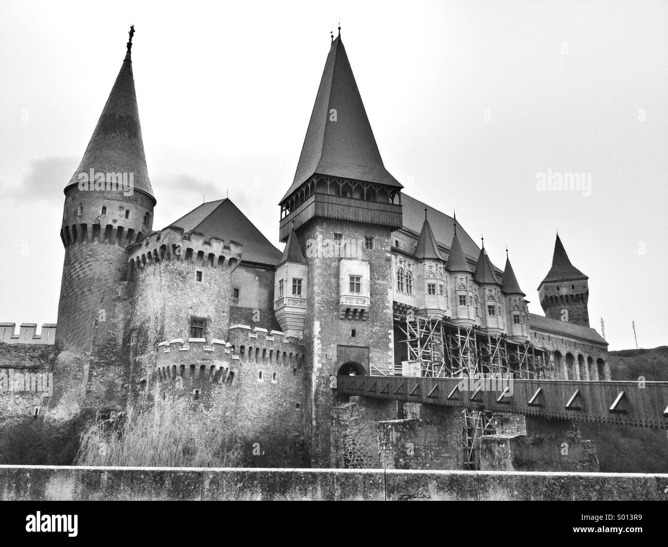 Burg Hunedoara Stockfoto