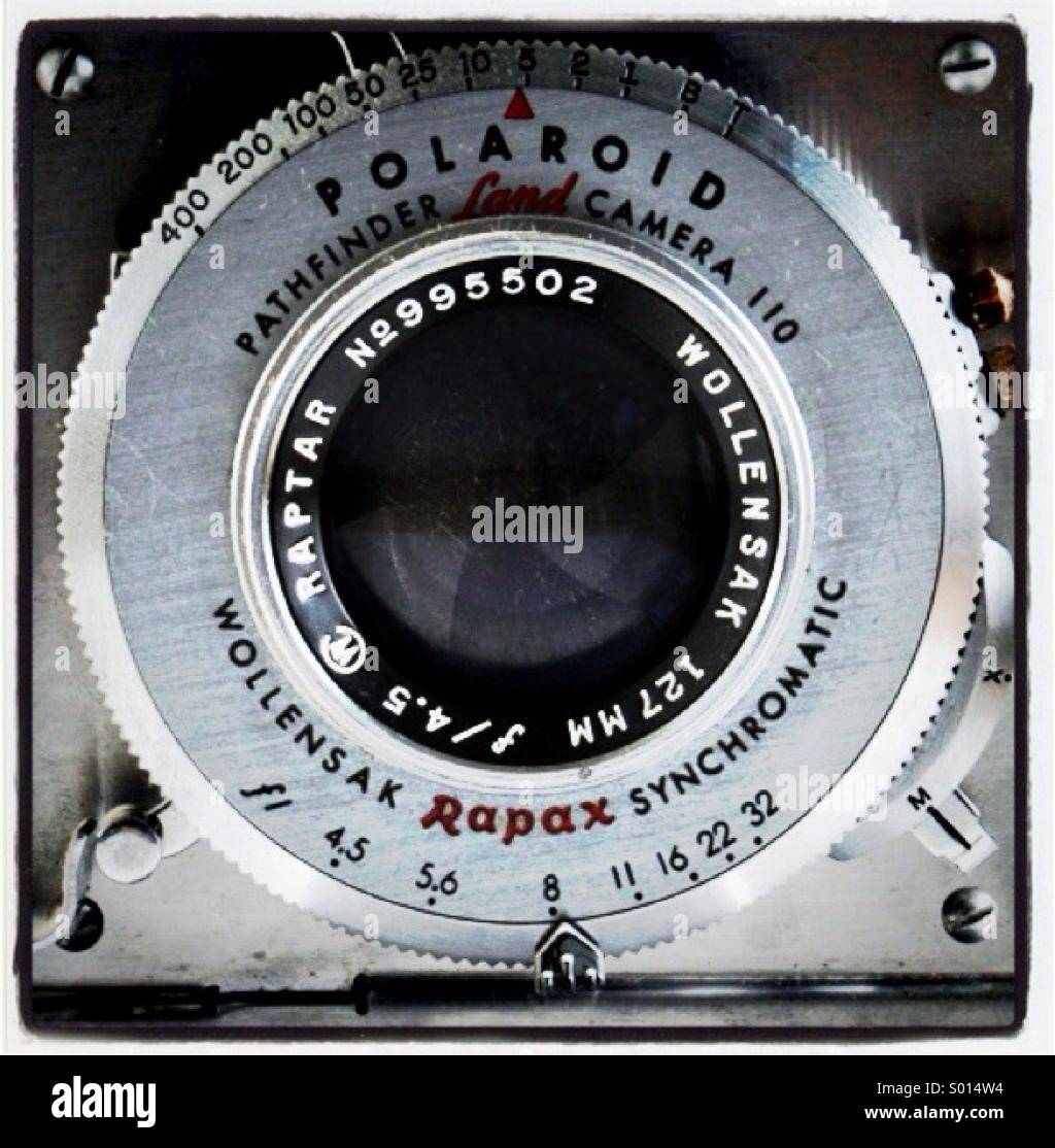 Polaroid-Pathfinder-Objektiv. Stockfoto