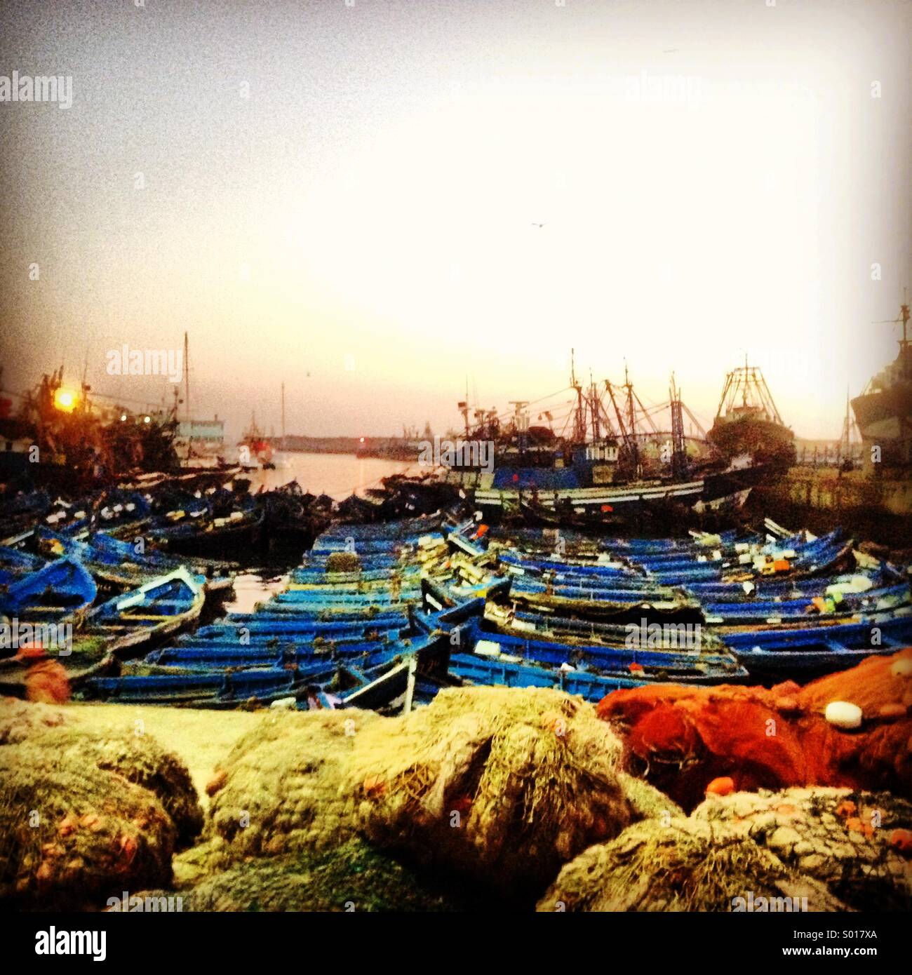 Hafen von Essaouira Stockfoto