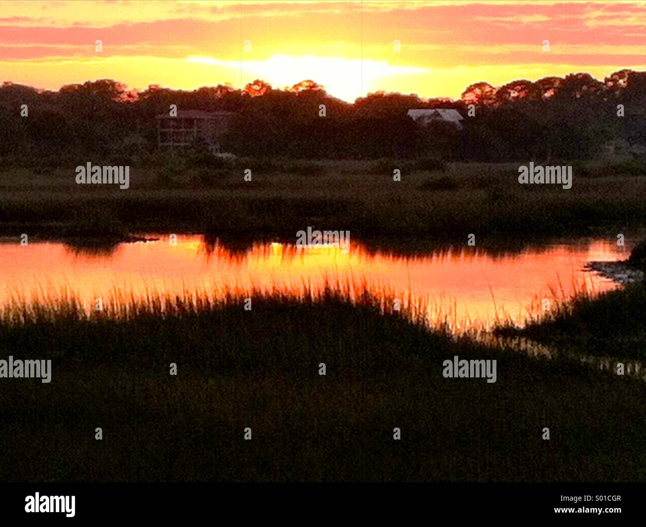Sonnenuntergang-St Augustine FL Stockfoto
