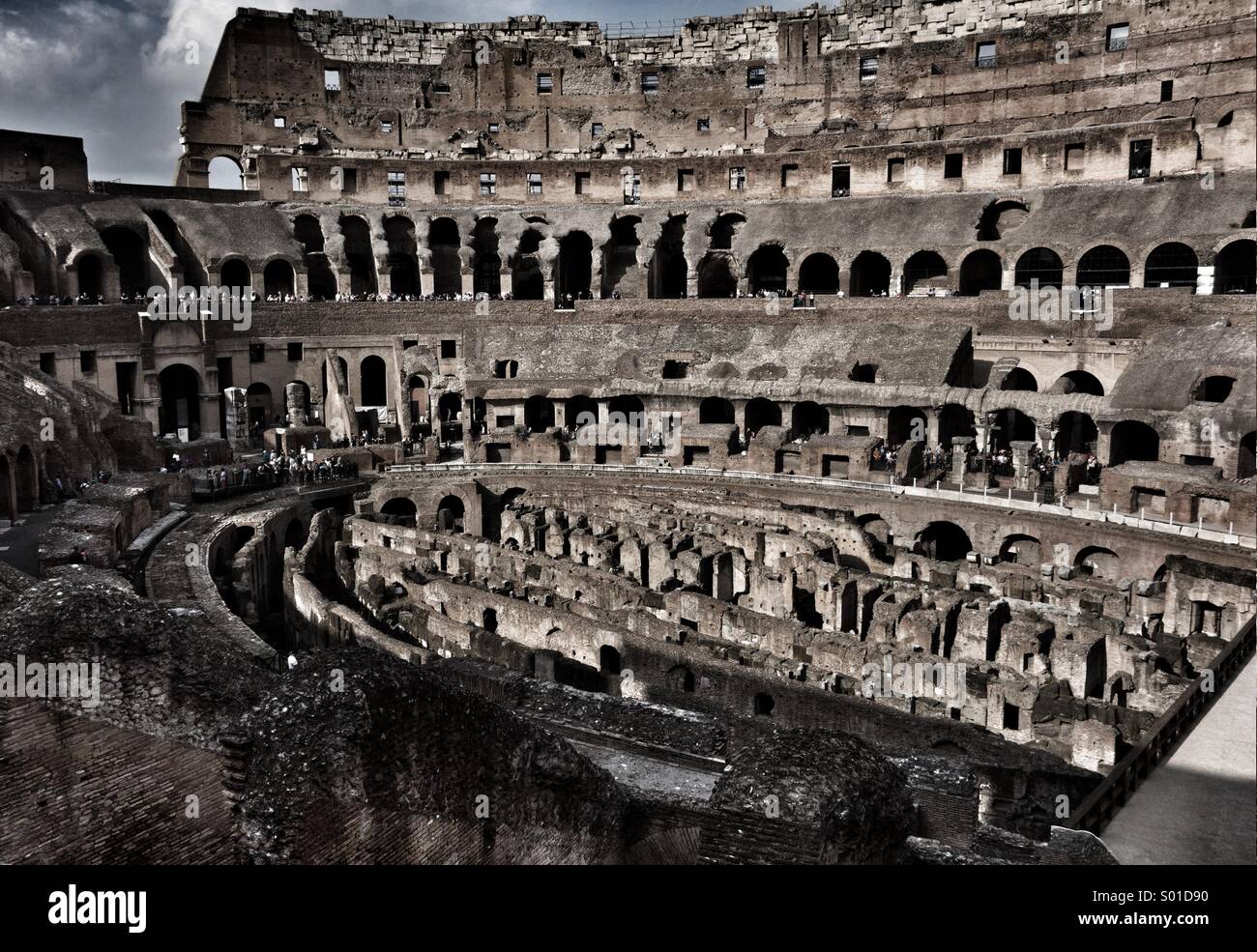 Blick in das Kolosseum, Rom - Smartphone-aufgenommenes Stockfoto