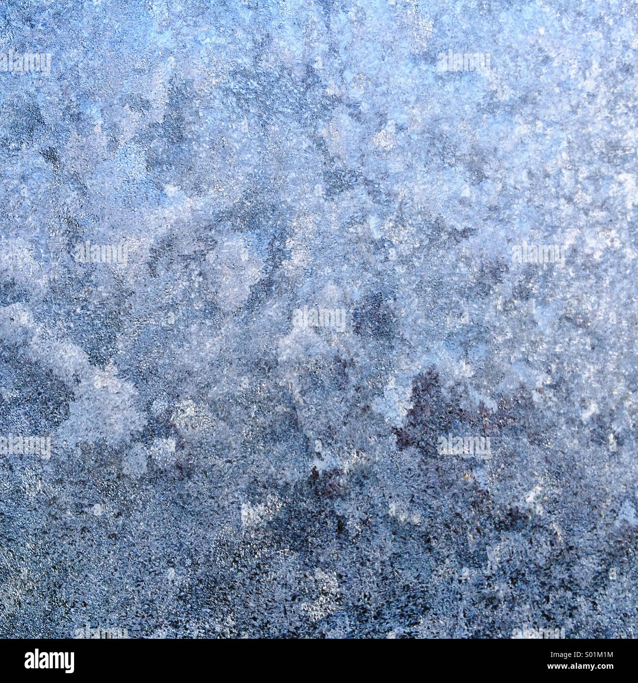 Frostigen Windschutzscheibe Stockfoto