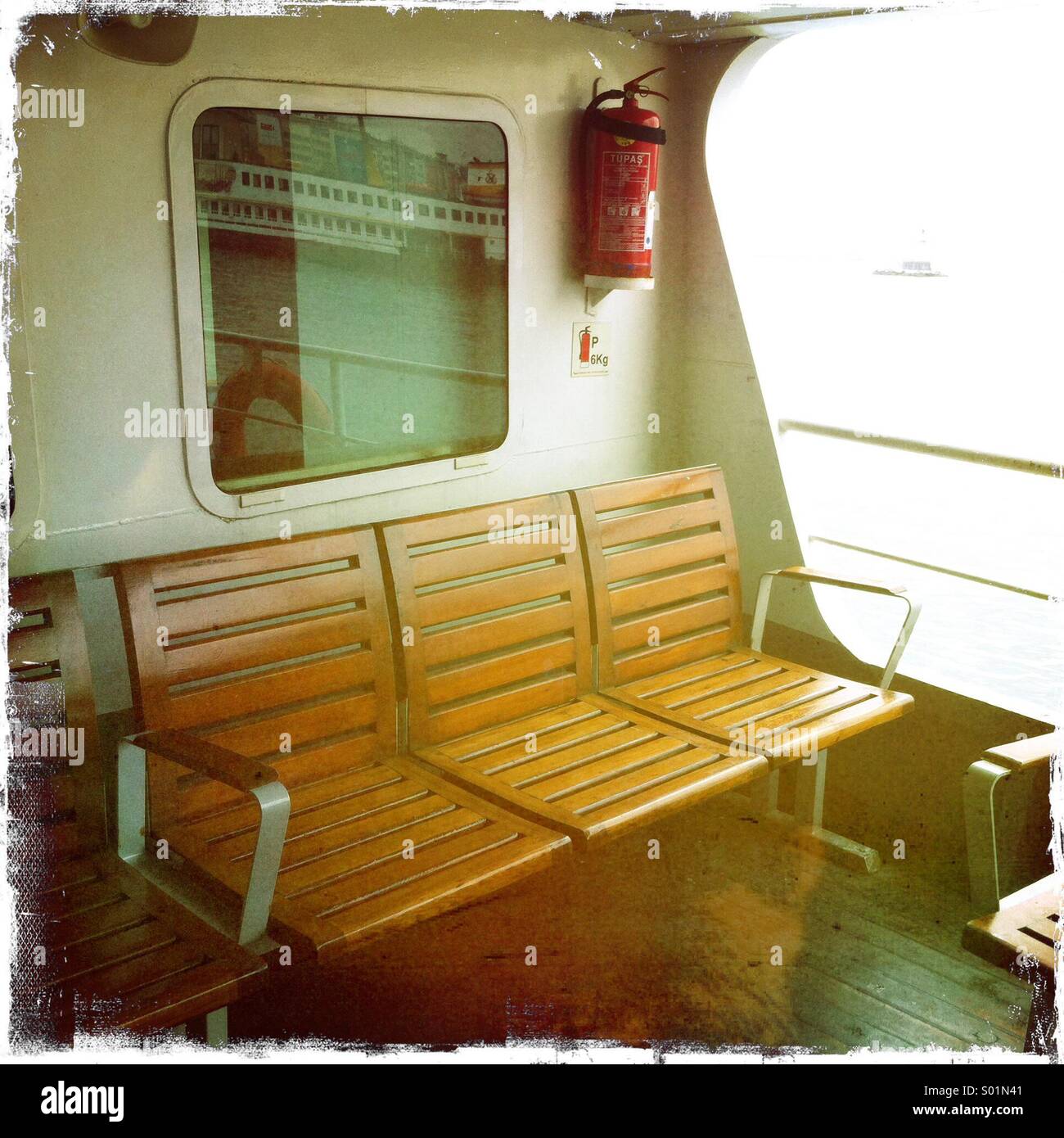 Schiff-Passagier-Stühle Stockfoto
