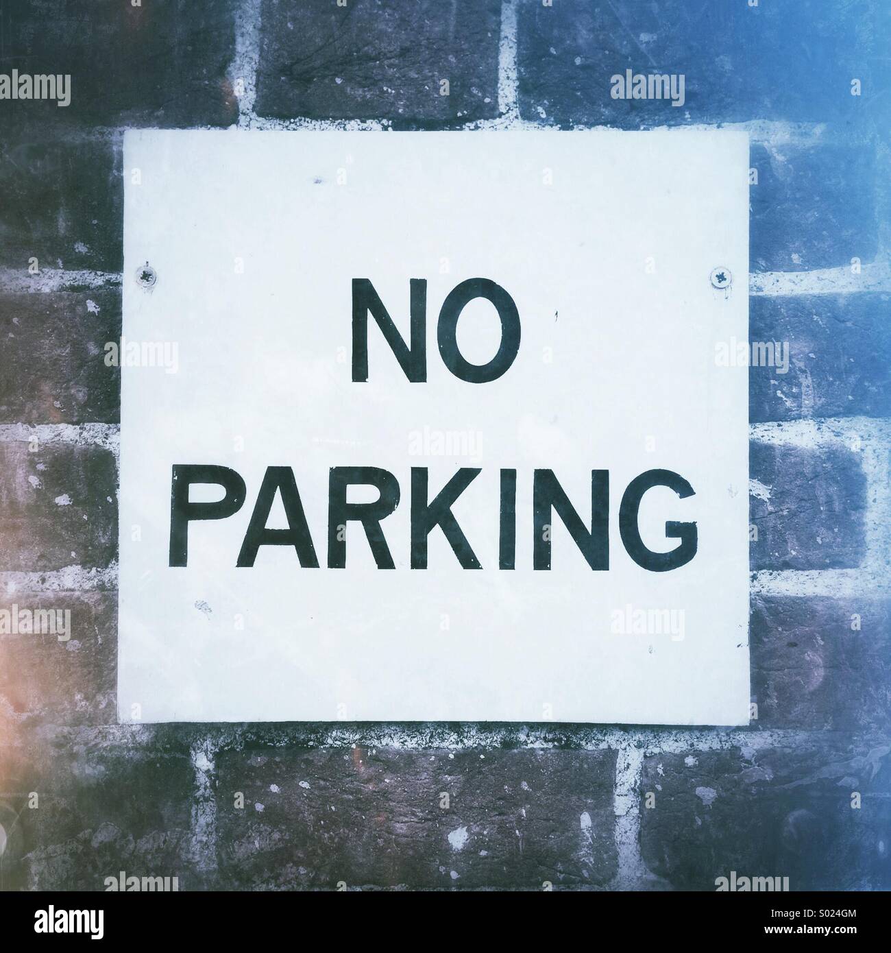 Kein Parkplatz-Schild Stockfoto