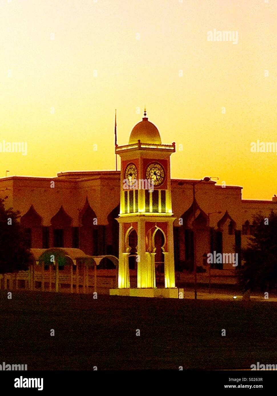 Uhrturm, Doha, Katar - Smartphone-aufgenommenes Stockfoto