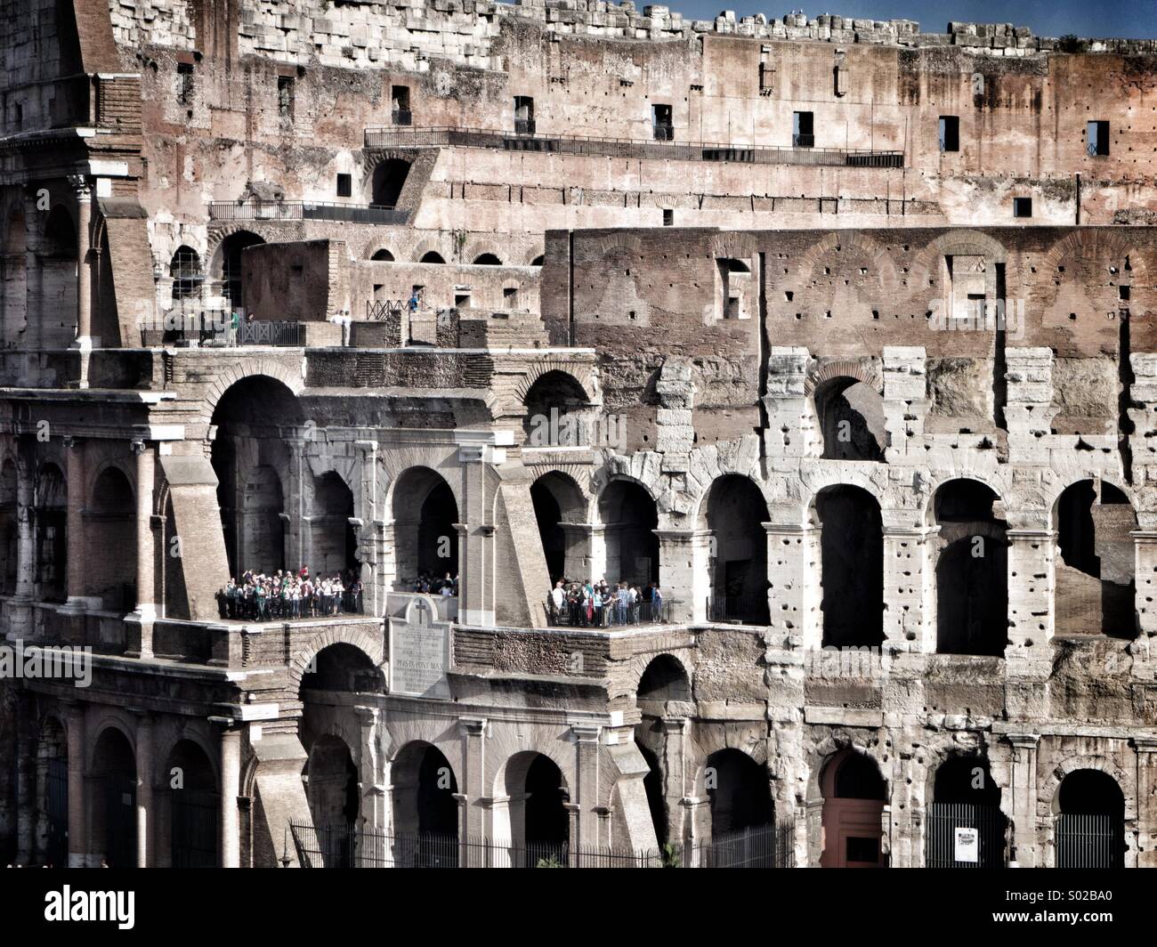 Blick auf das Kolosseum, Rom. - Smartphone-aufgenommenes Stockfoto
