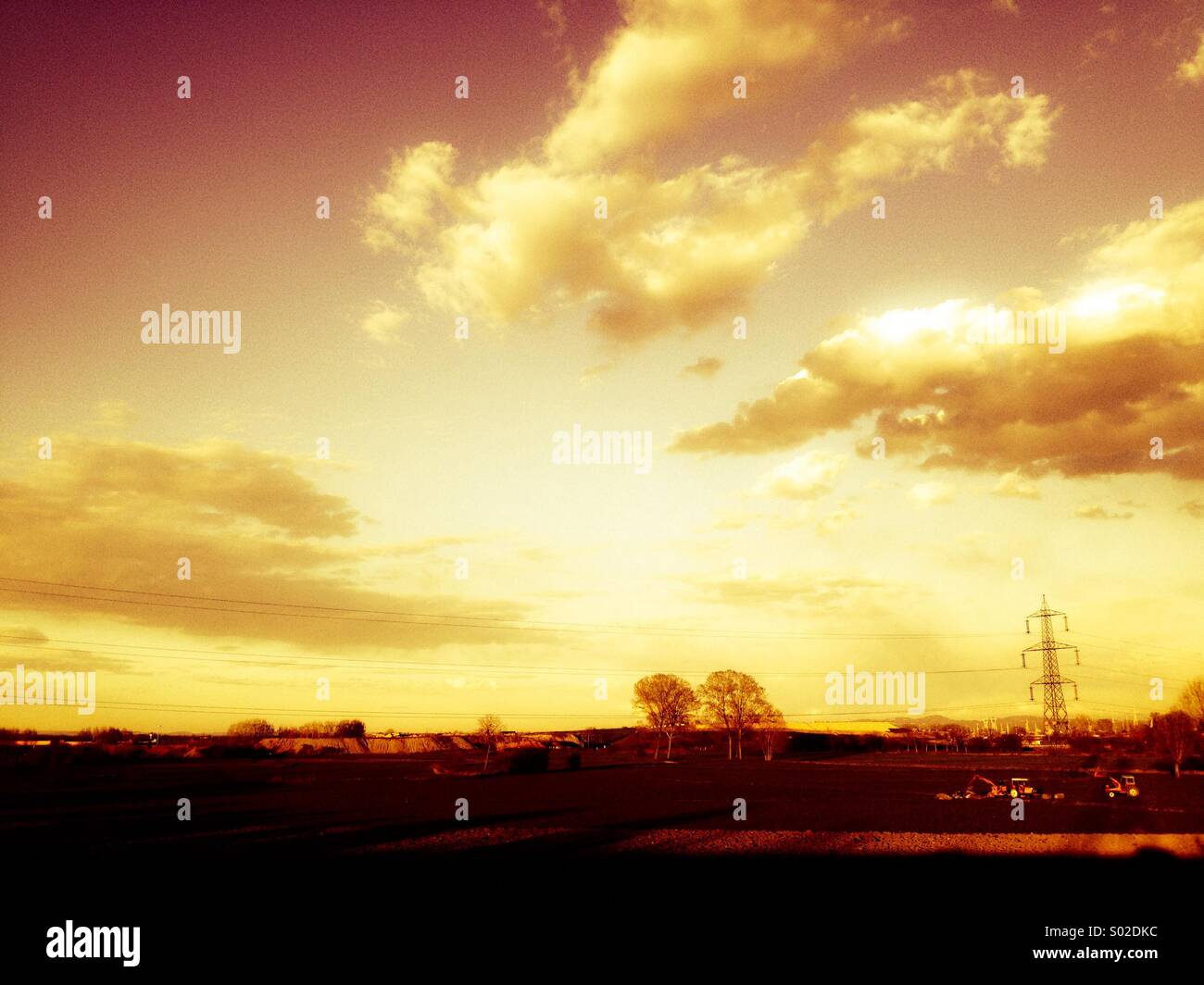 Sonnenuntergang in der Landschaft Stockfoto