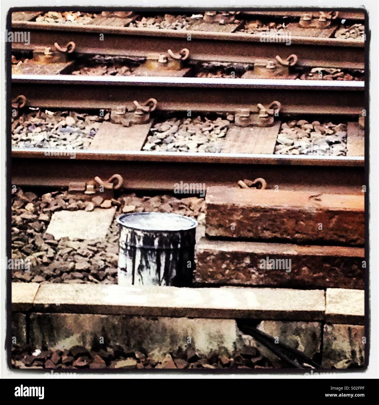 Bahn-Linie und Farbe Stockfoto