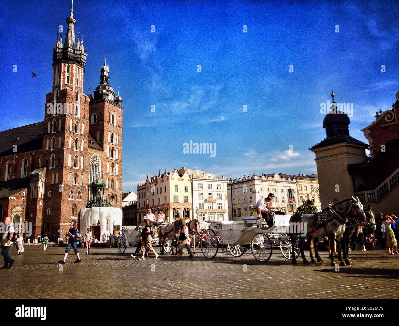 Die schöne Stadt Krakau in Polen Stockfoto