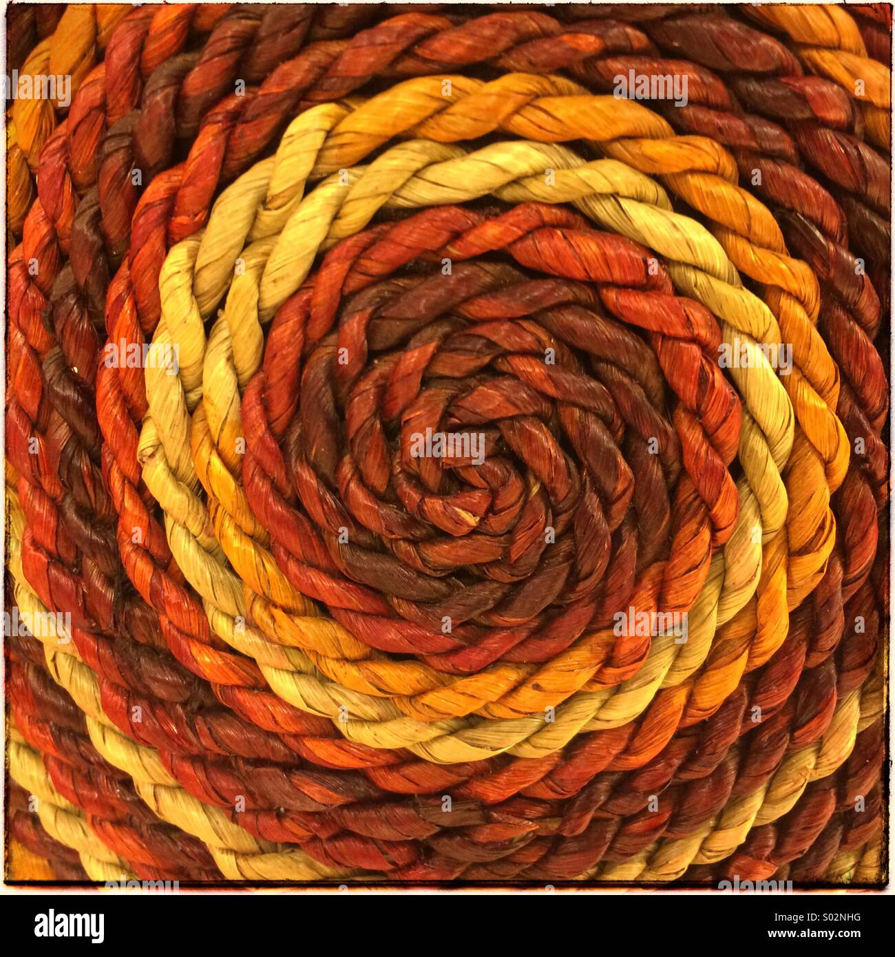 Multi farbige Seile verdreht, Form Spiralen Stockfoto