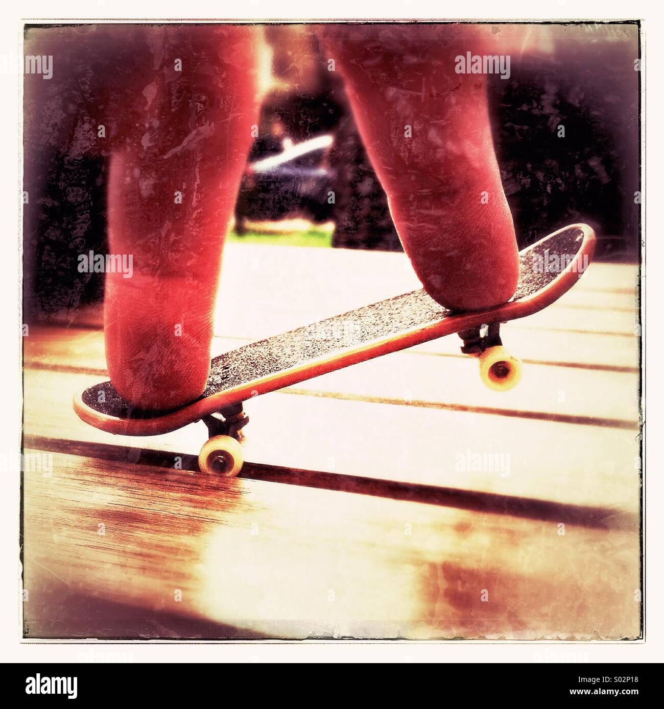 Skateboarder Finger Stockfoto