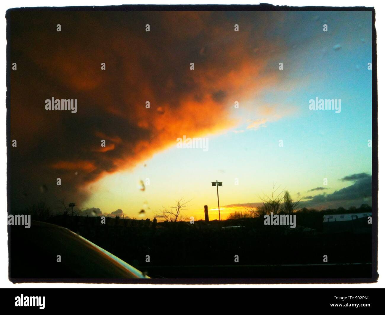 Dystopischen Sonnenuntergang Stockfoto