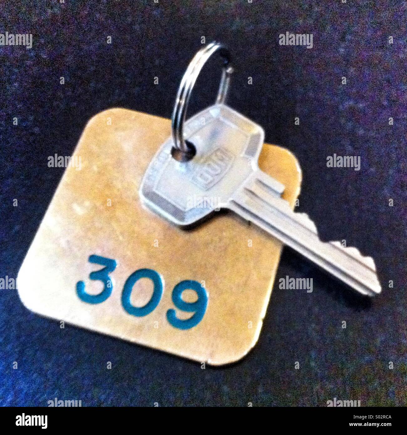 Hotel Zimmerschlüssel und fob - Smartphone-aufgenommenes Stockfoto