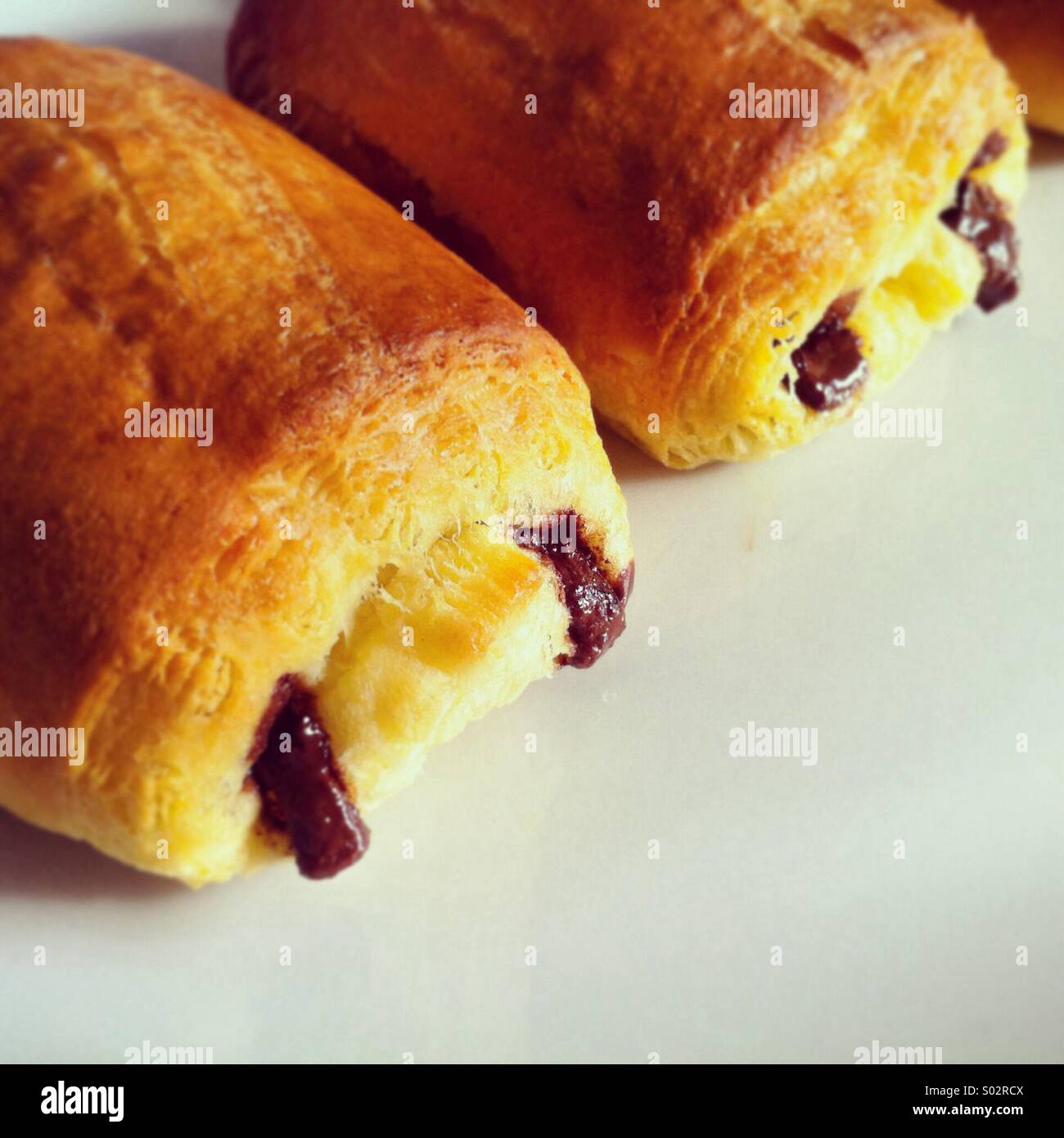 Pain au chocolat Stockfoto