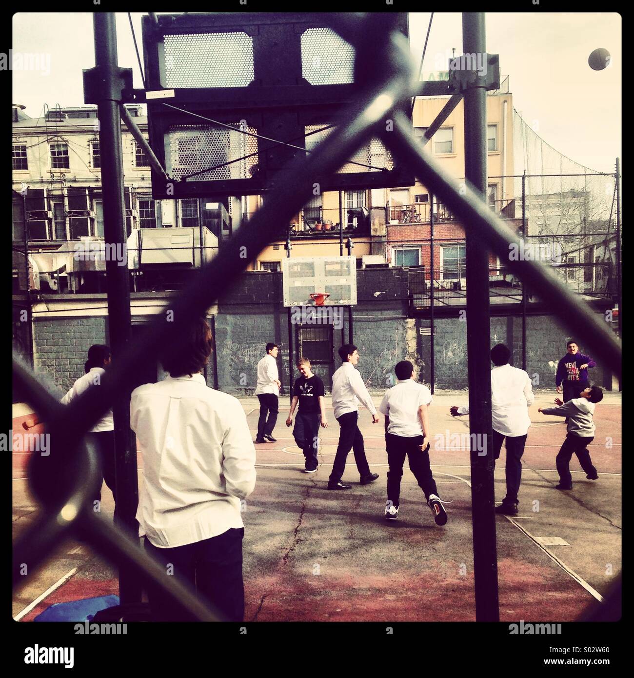 NYC Street Basketball Stockfoto