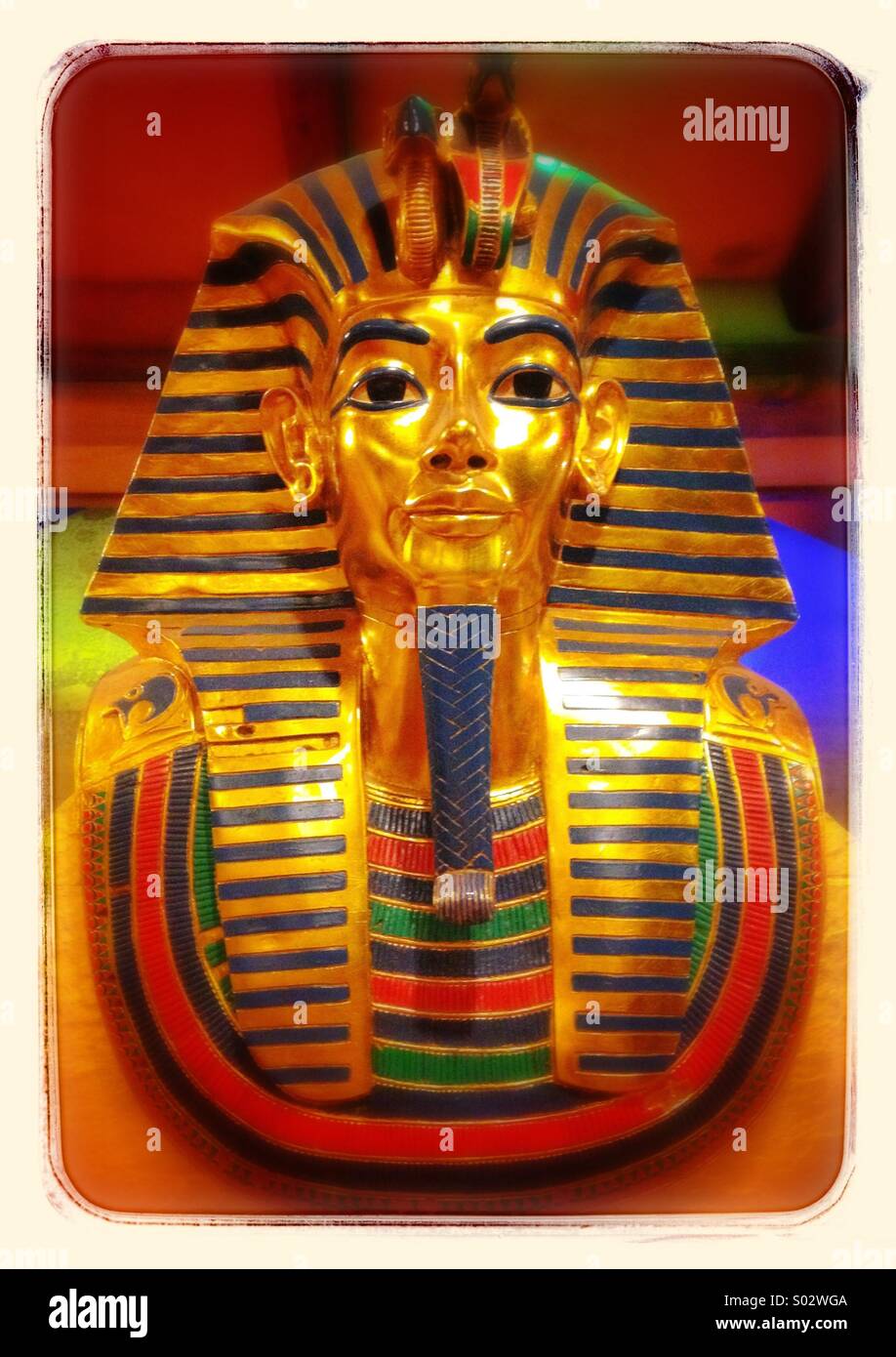 Nachbildung der Büste von Tutankhamen Stockfoto