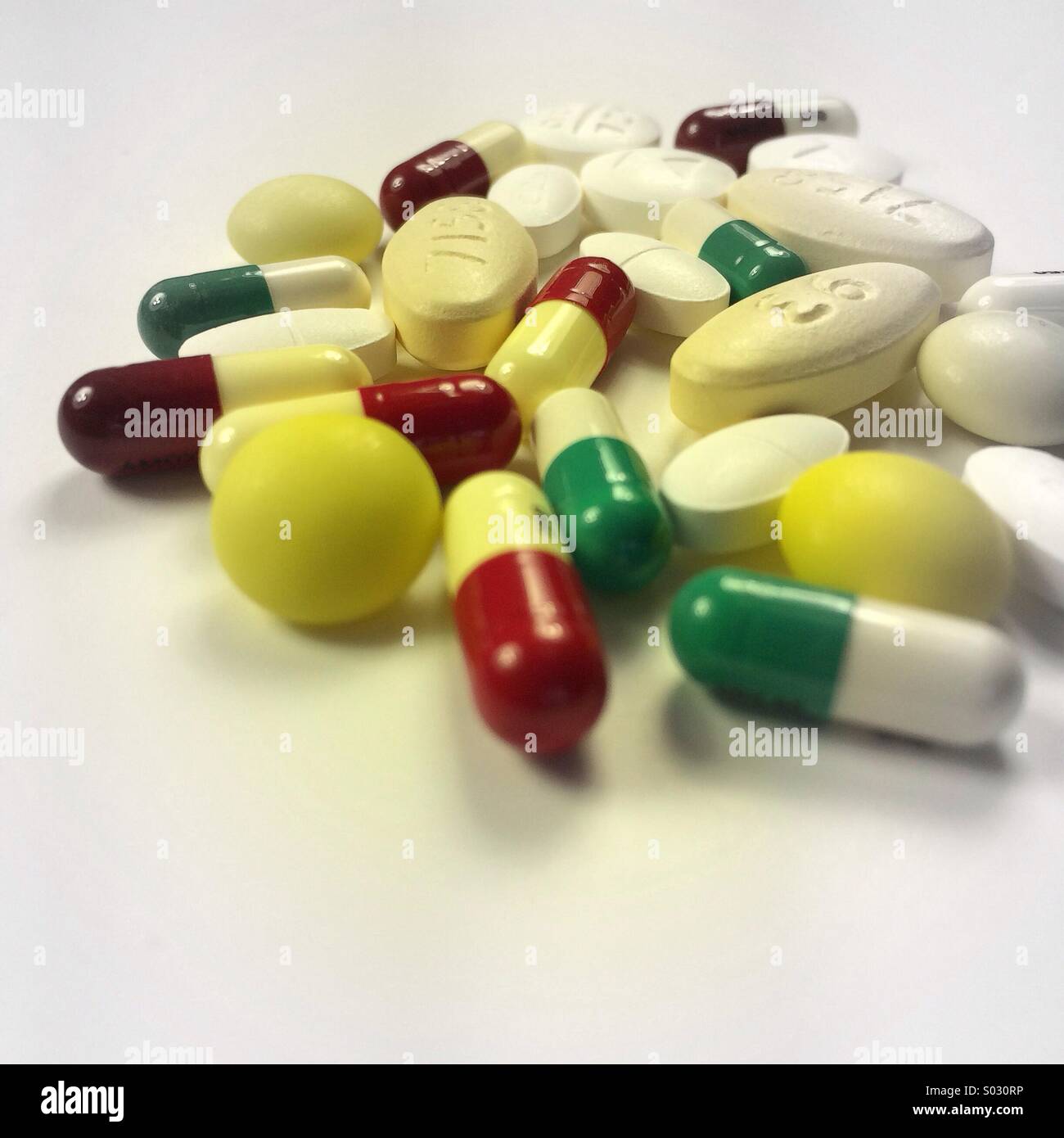 Antibiotika - antibiotische Kapseln und Tabletten UK Stockfoto