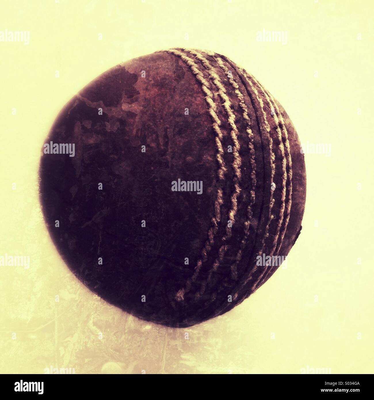 Cricketball - Smartphone-aufgenommenes Stockfoto