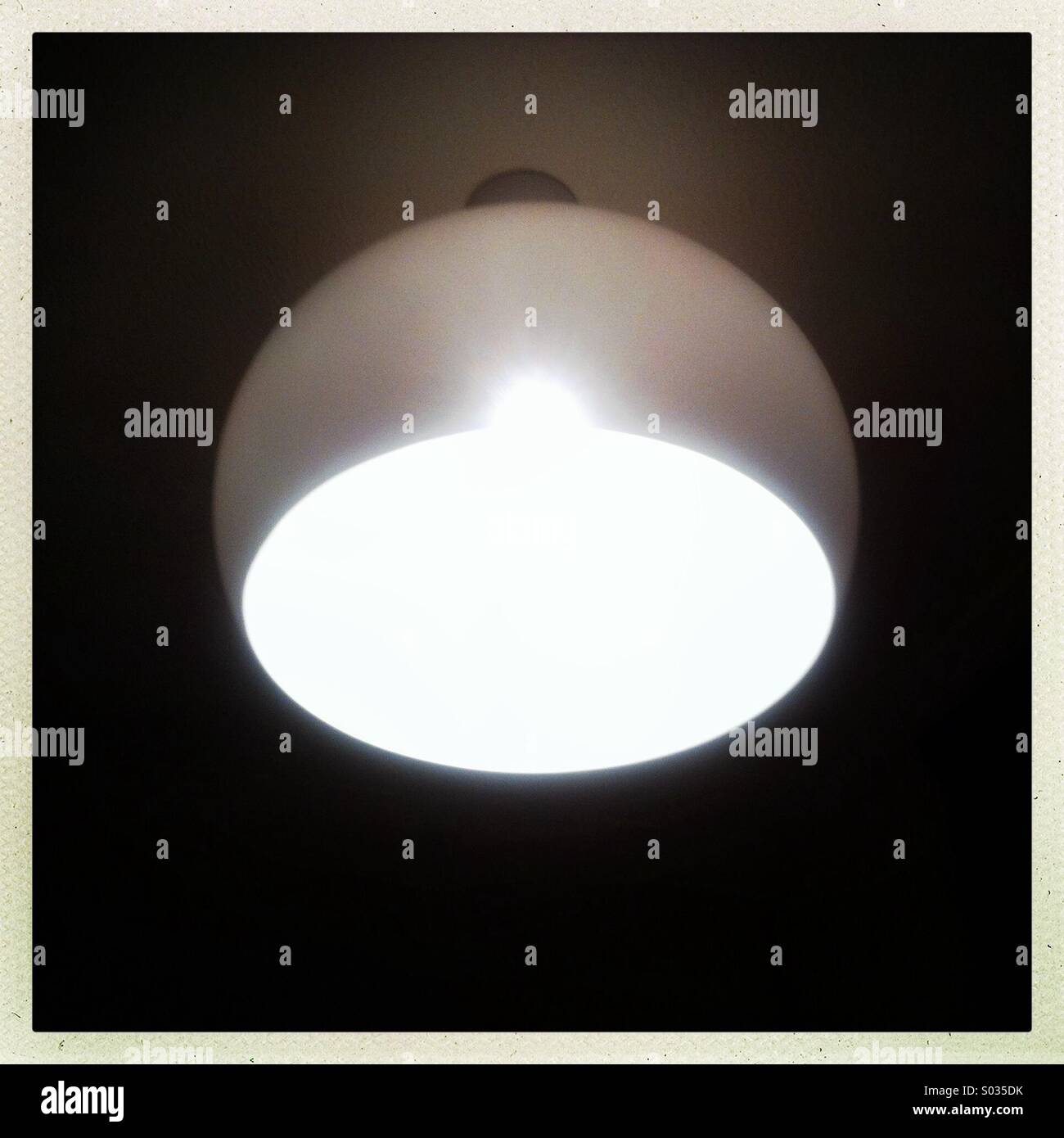 60er Jahre style Licht - Smartphone-aufgenommenes Stockfoto