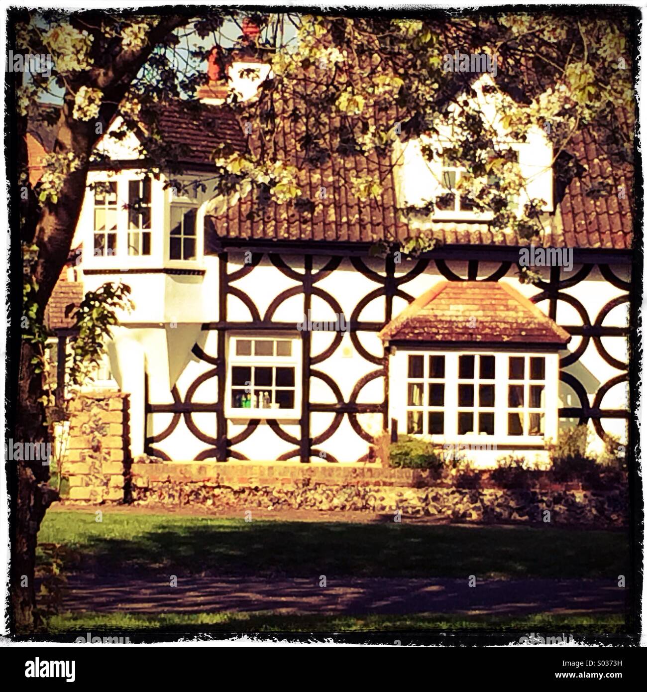 Mittelalterliche englische Dorfhaus, Cambridgeshire UK Stockfoto